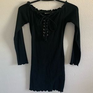 Off the shoulder mini dress